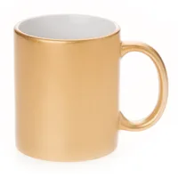 

11oz gold sublimation mug blank custom logo ceramic coating free sample glitter pearl coffee mug