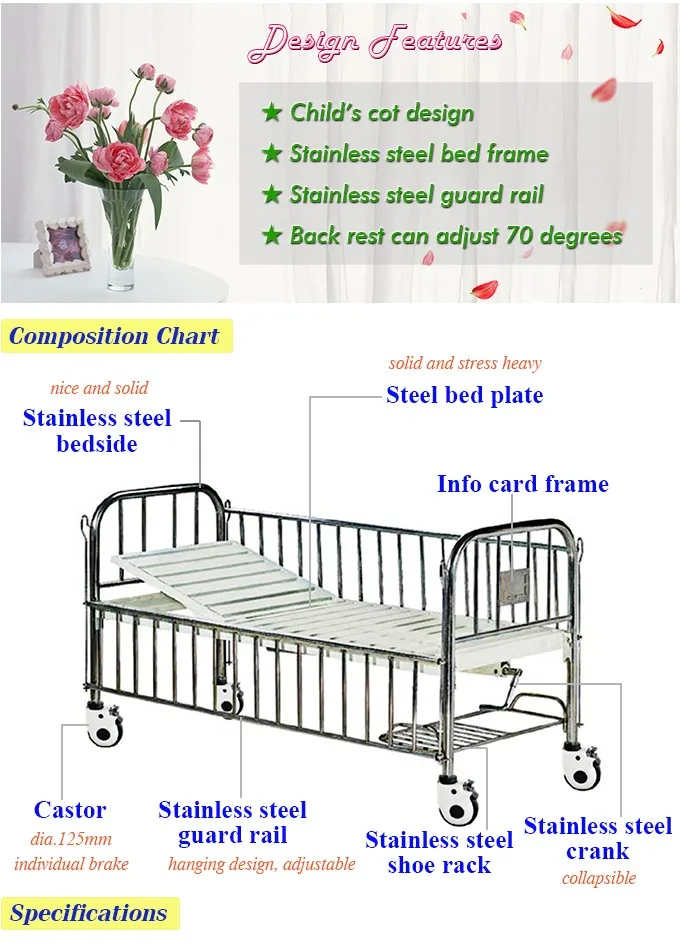 On Wheels Stainless Steel Metal Frame Manual Baby Hospital Bed With Shoe Rack Buy Bayi Tempat Tidur Rumah Sakit Logam Tempat Tidur Rumah Sakit Tempat Tidur Rumah Sakit Dengan Rak Sepatu Product On