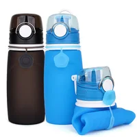 

FDA Collapsible Silicone Biodegradable Water Drinking Bottle For Kids