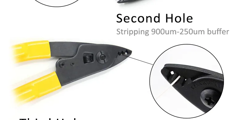High Precision FTTH Three Hole Fiber Optic Cable Tool CFS-3 Fiber Stripper