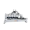 KI2125-6S 6 spindle rotary device cnc router wood carving machine for mass wood production