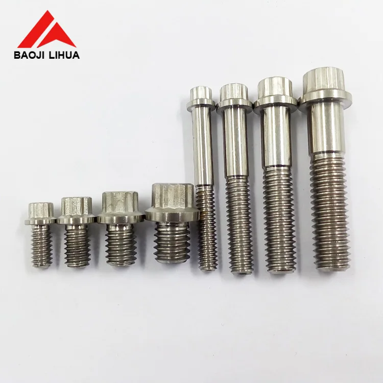 M10x1.25 rims bolts ,12 points titanium flange bolts for automobile