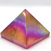 Sparkling Crystal Pyramid Red Crystal Pyramid Shape Color Plating Crystal Pyramids