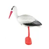 Big size 31"stork artificial vintage decoration yard countryside plastic garden ornament white crane decoy with stake