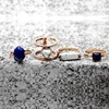 Newest fashion design turquoise setting different kinds finger alloy jewelry ring set wholesale