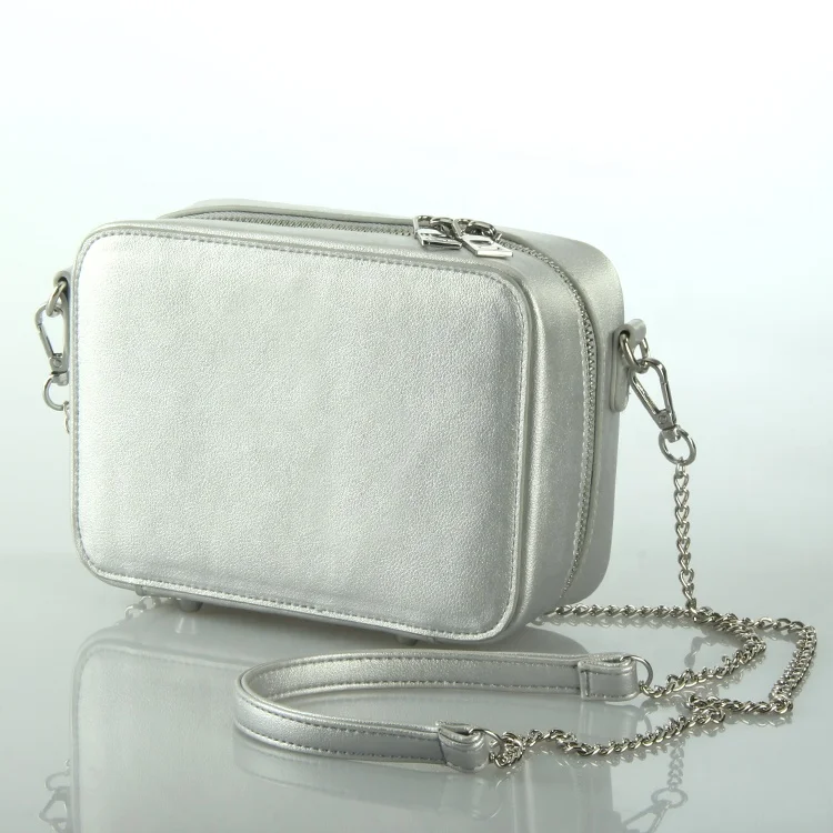 

Promotional Soft PU Leather Cross body Bag, Metallic Feminine Clutch Single-shoulder Bag, Customized color