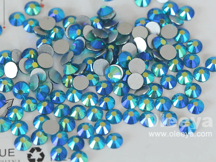 Factory Wholesale New Color  SS20 Northern Light Flat Back Crystal Strass Glass Non Hot Fix Gems for Bikinis Decoration