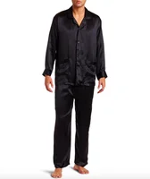 

Good quality mens night wear custom silk pajamas