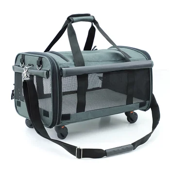 900d Two Tone Airline Approved Wheeled Pet Carrier On Castor Stroller ...