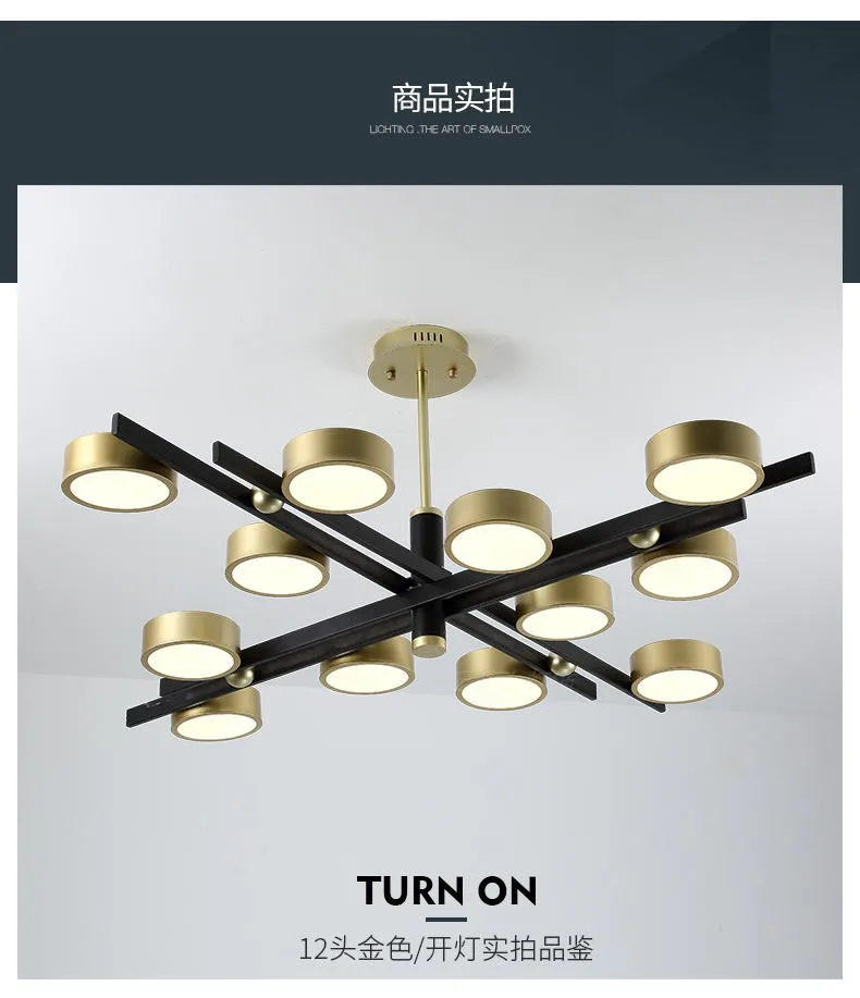 Nordic light luxury living room study bedroom restaurant chandelier designer model room molecular LED creative personality lamps