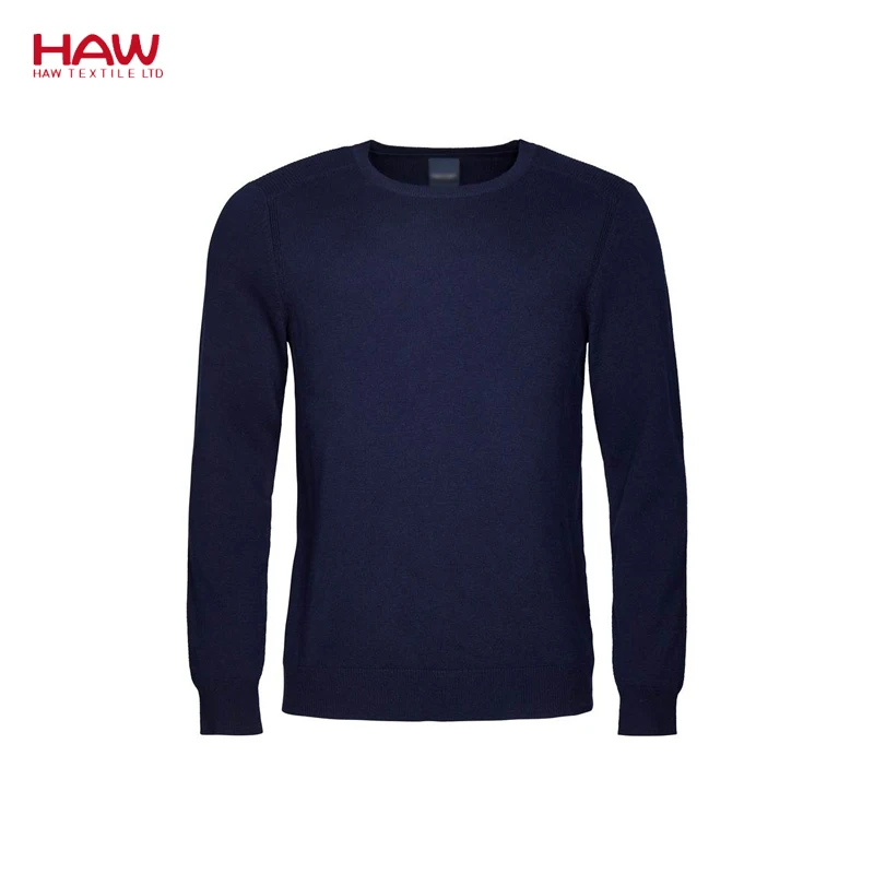
Long Sleeve Casual Solid Wool Cashmere Pullover Knitted Men Sweater 