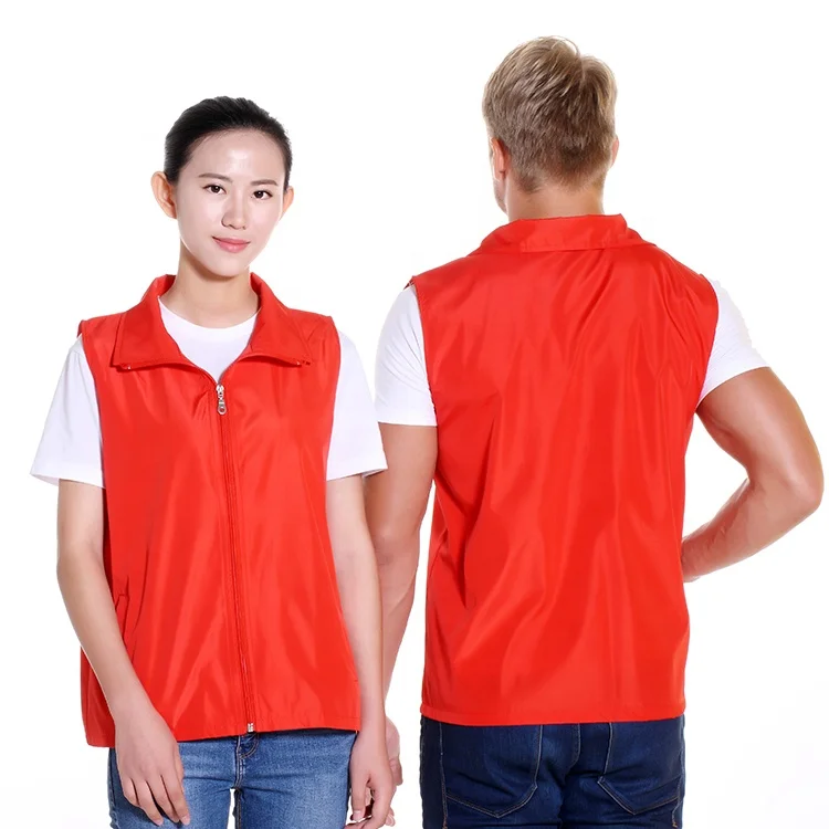 

Summer High Quality Sleeveless Cheap Custom Promotional Advertising Volunteer Vest