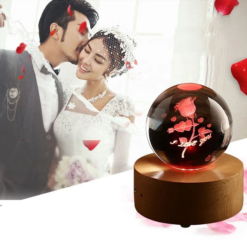 Engraved Crystal Decoration Laser Gifts 3D Image Crystal Cube Birthday Return Gifts for Kids