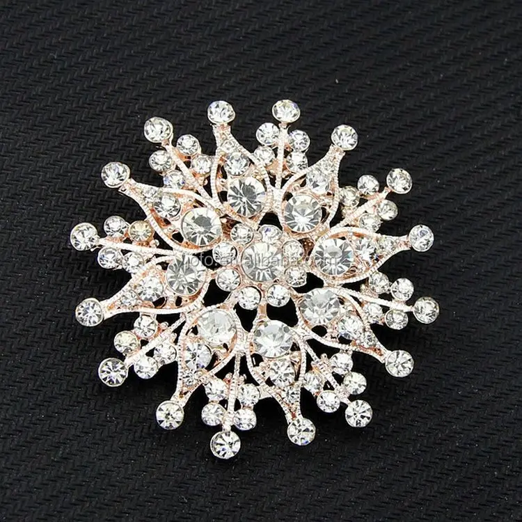 

Large Size Flower Shape Luxury Rhinestone Brooch For Dress