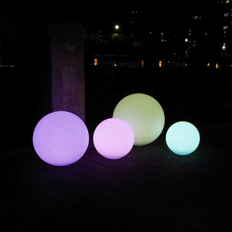 LUMINOUS BALL NIGHT LIGHT Ceramic Globe/Sphere Includes Batteries White 