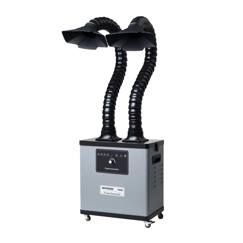 200w,F6002 Popular Soldering Fume Extractor For Soldering Station With Double Flexible