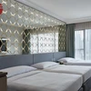 HPL 5-star Wooden finish hospitality casegoods, hotel bedroom furniture