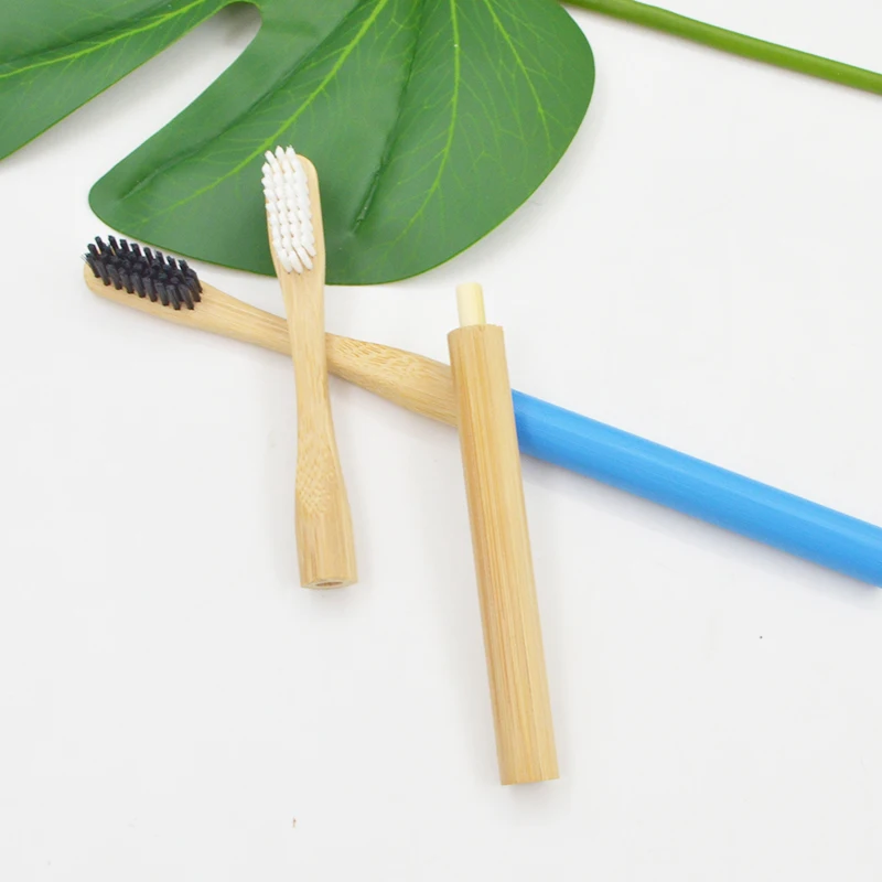 

High Quality Creative Replaceable Handle 100% Natural Eco Friendly Bamboo Wood Toothbrush with Replacement Heads, Customized color