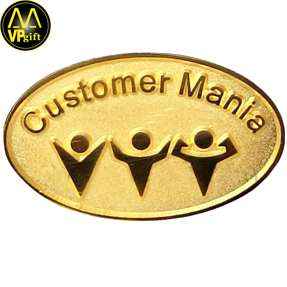 

Hot selling customized logo metal lapel pin with 2D-3D engraving badge