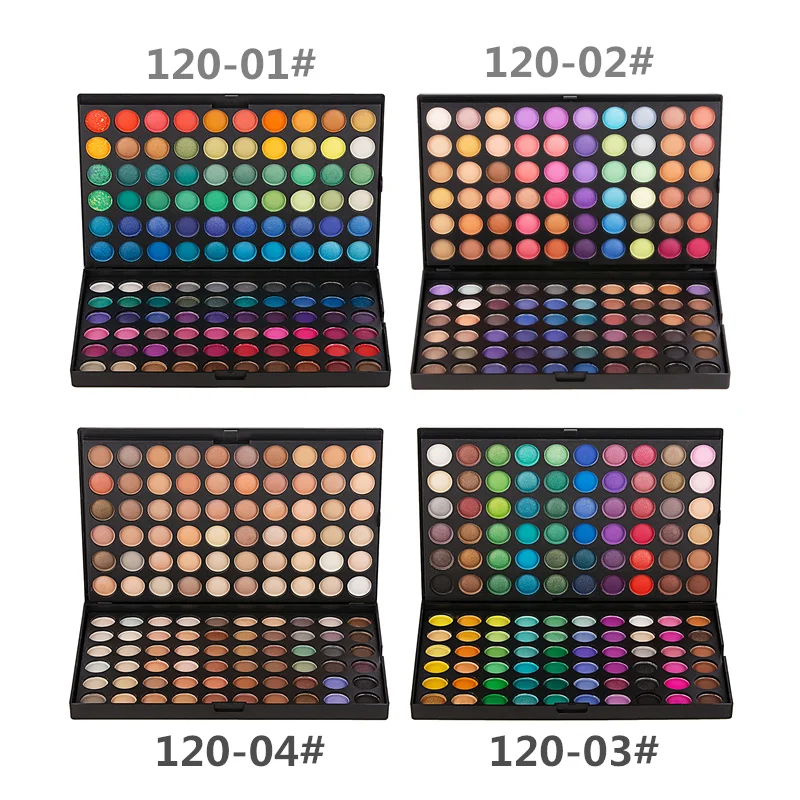 Ebay Hot Sale 120 Color Eyeshadow Palette with Matte 120 Colors Eye Shadow Makeup Kit 4 colors can be choose
