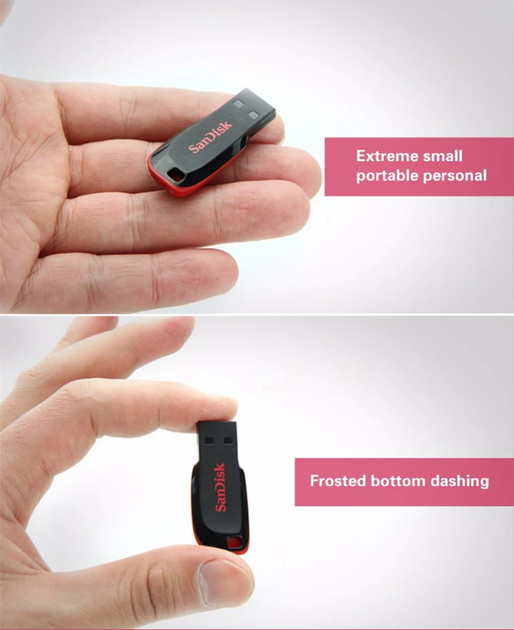 100% Original SanDisk CRUZER BLADE USB FLASH DRIVE CZ50 USB 2.0 128G 64G 32G 16G 8G 4G mini Pen Drive PenDrive