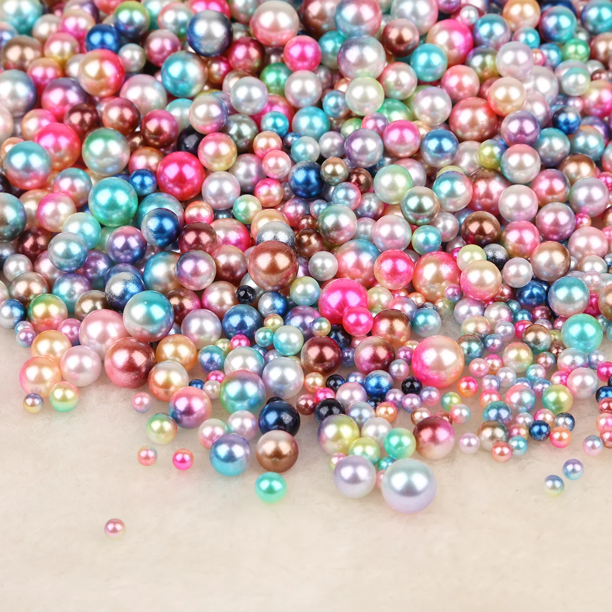

4/6/8/10mm Multi size option about 250Pcs/lot random mix color no holes Pearls Round Beads For DIY Craft Scrapbook Decoration