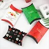 merry christmas pillow shape custom paper pillow candy box packaging