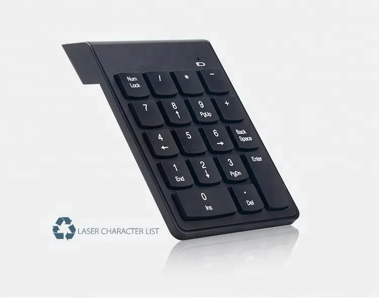 

Mini Slim 2.4G Wireless USB Numeric keypad 18keys, Black