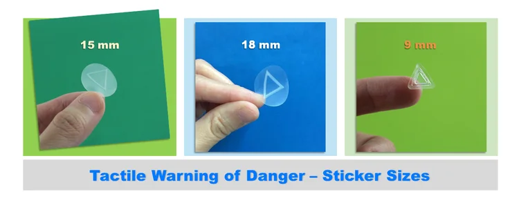 4 x 2600 pcs Tactile Warning Label Triangle Sticker European Standard In A Roll