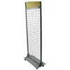 Customized commercial wire mesh display shelf wire panel rack with hangers metal cable stand