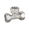 High quality hot sale brass equal tee compression fitting for pex al pex fitting