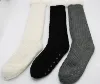 Womens Wholesale Chunky Knitted fuzzy Fleece Lining adults winter slipper socks