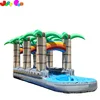 Tropical wet slip dip blow up long inflatable slip jungle for kids and adults