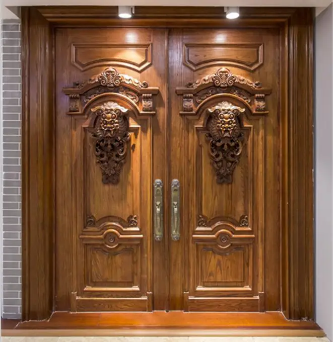 Contemporary Modern Style Exterior Solid Wooden Front Door Design, View door design, CBMMART Product Details from Cbmmart Limited on Alibaba.com