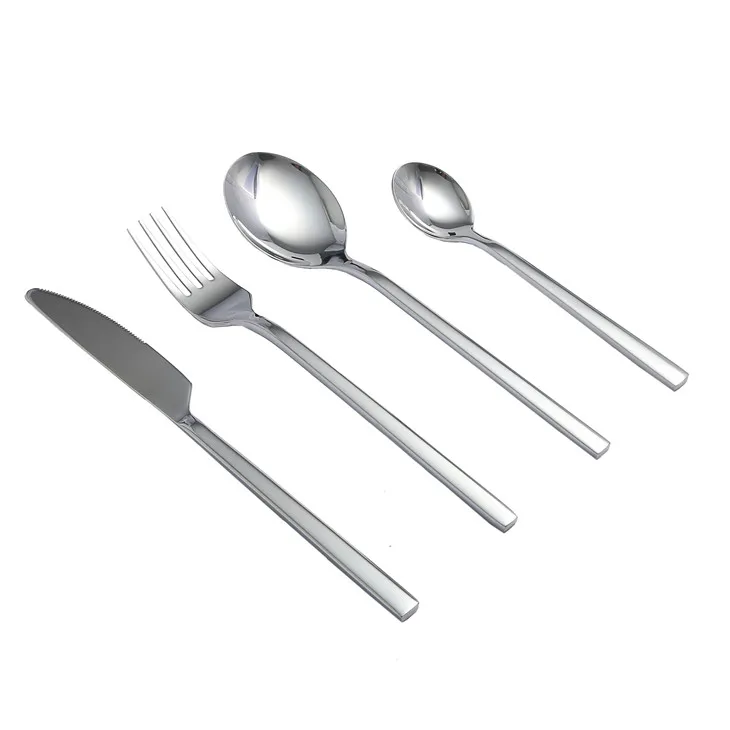 

16 piece new morden silver stainless steel flatware set, Silver color