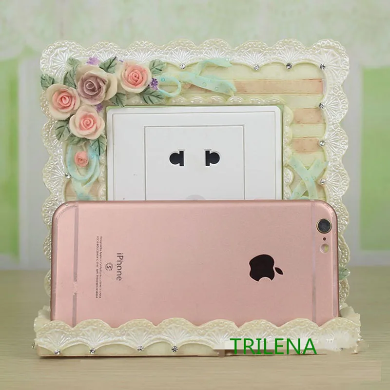 

Wholesale wall switch decoration phone bracket, As pic