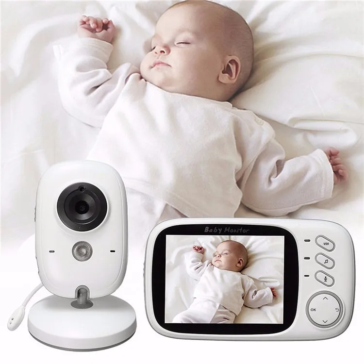 

3.2 Inch LCD Display VB603 Night Vision Wireless Baby Monitor Camera 2 Way Audio Temperature Monitor Video Baby Monitor VB603, White
