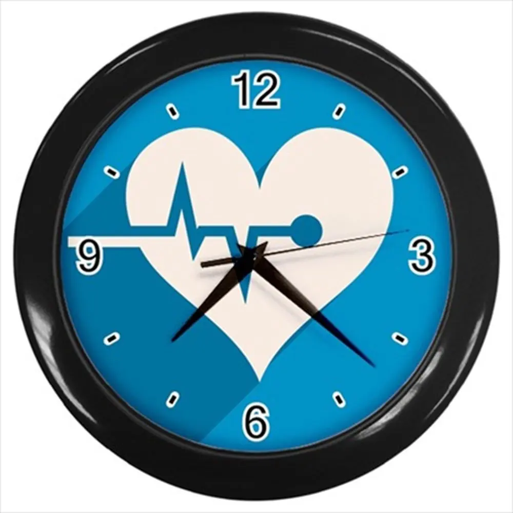 Kidozooo Cardiovascular Medical Icon Wall Clock Black