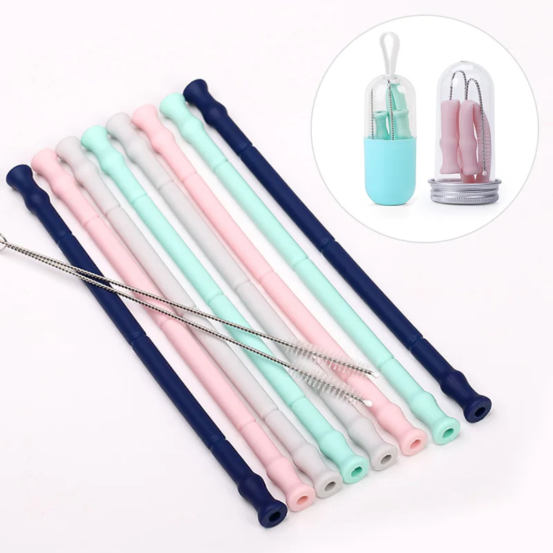 

Custom Bpa Free Wide Silicone Straws Reusable Silicone Drinking Straw, Any color can be customized