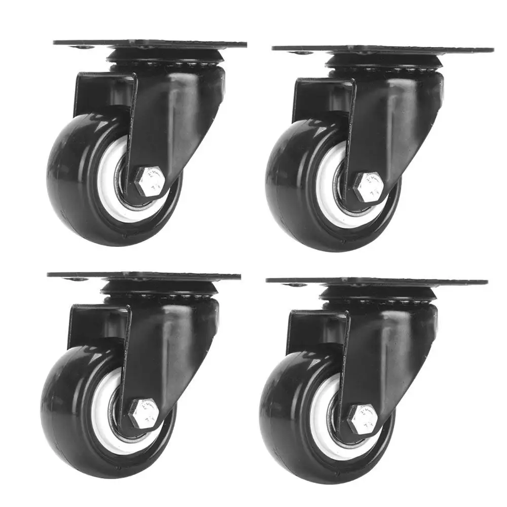 4PCS Universal Swivel Casters Wheels Castor PP Nylon Wheel for Platform Tro