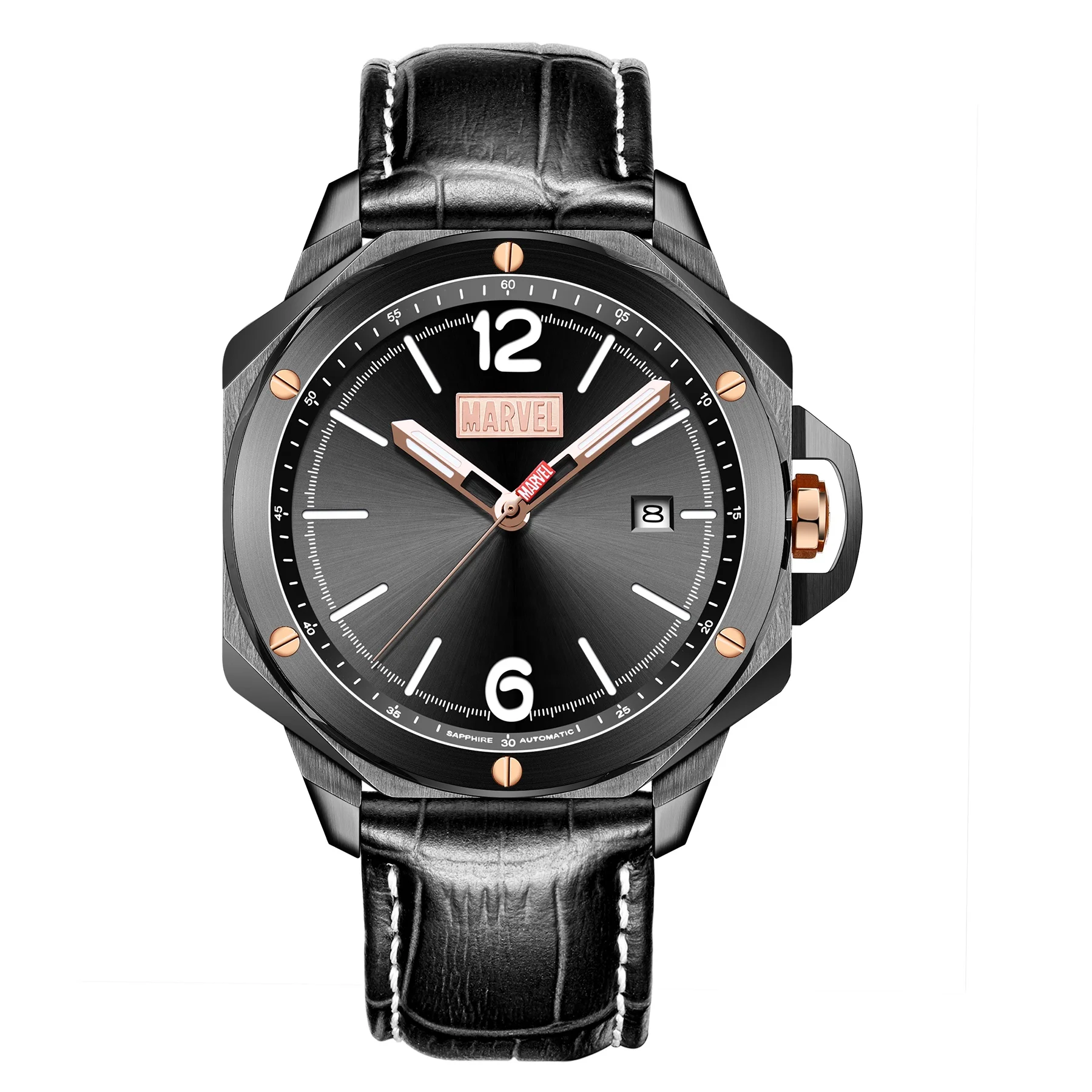 

Top Quality Brand All Black Auto Mechanical Watches Men Wrist for Distributor