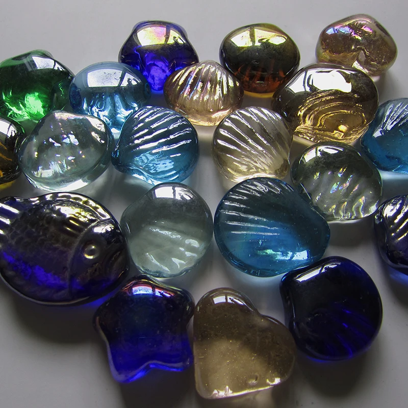 Decorative Coloured Glass Pebbles For Garden - Buy Color Glass Pebbles ...