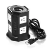 SAFEMORE Smart Power Plug Surge Protector Power Strip Tower 8-Outlet 4-USB Desktop Charging Station Multiple Plug Outlets