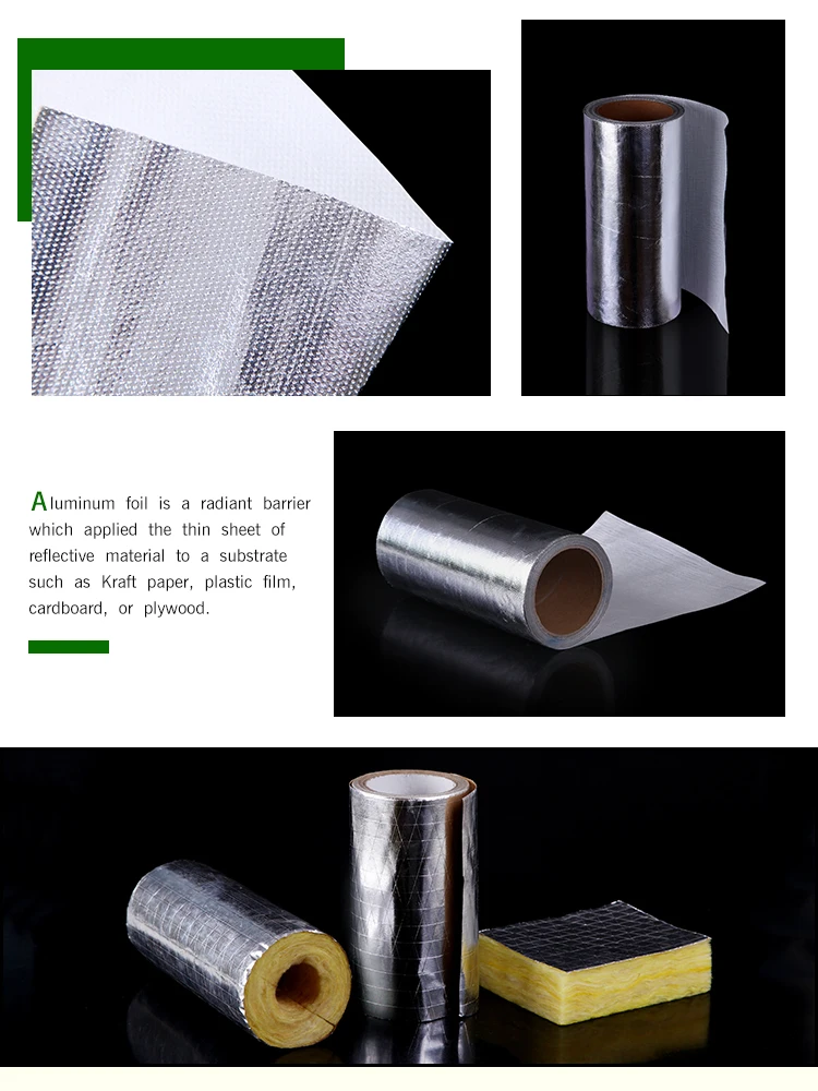 Kraft Paper Vapor Barrier / Double Side Aluminium Foil For Buildings