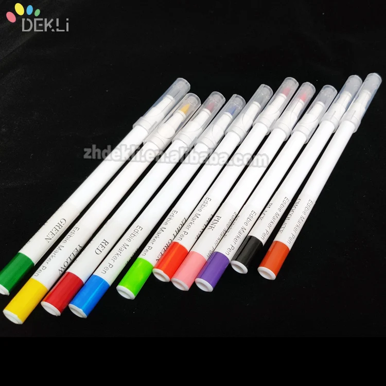 

Edible Food Writing Marker Pen Baking Cakes for cake drawing decoration birthday cake tools, Bk c m y lc lm gy gr re