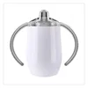 Stainless steel tumblerwine cup Baby Kid Children Learn feeding train sippy water drinking cup with straw