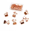 FSC factory audit custom logo metal rose gold book binding triangular paper clip for walls