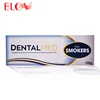 Teeth whitening toothpaste preventl staining effect of cigarette smoke