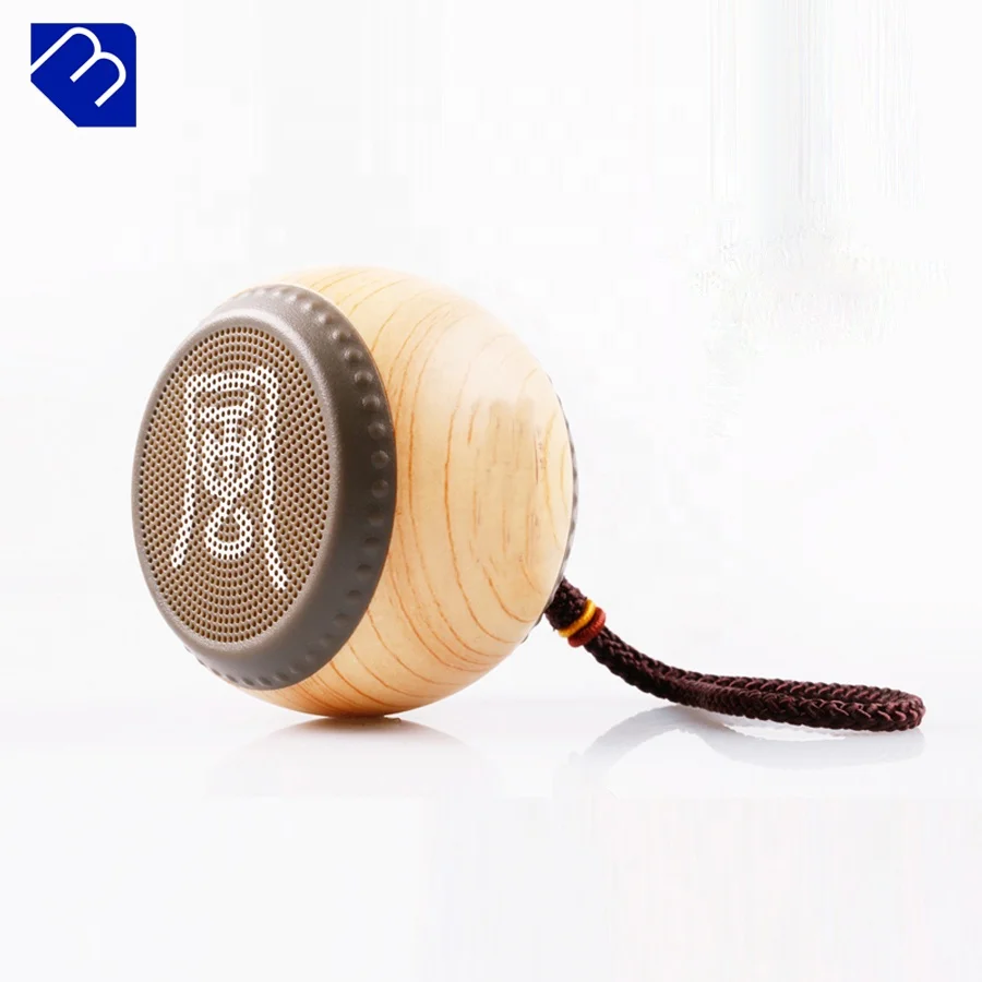 

FORM 2021 Promotional Gift Surround Keychain Mini Mp3 Mega Sound 2.1 Portable Ibasket Mushroom Bluetooth Speaker, Woodlike color