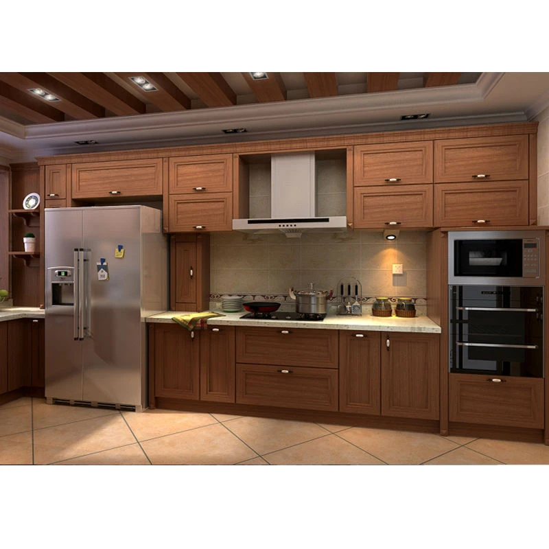 Elegant American Style Oak Wood Kitchen Cabinet Mdf Cabinet